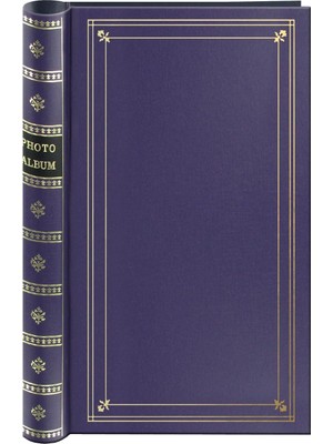 Aesco (Bay Blue) - Bi-Directional 300 10CM x 15CM Metal Coil Bound Album With Accented Bay Blue Leatherette Cover