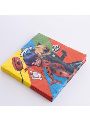 Aesco Miraculous Temalı 20 Adet Peçete, 33X33 cm