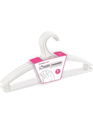 Aesco 6 Lı Elbise Askısı - Beyaz, Çok Amaçlı Elbise Askısı