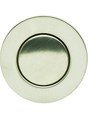 Aesco Pf Waterworks PF0735-BN-GR, Gri Abs Gövde Banyo Lavabosu/tuvalet Açılır Tahliyesi, Bilyeli Kaldırma Çubuklu | Taşma | Cupc Listeli, Fırçalanmış Nikel