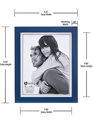 Aesco International Designs Burl Walnuss Holz Bilderrahmen Aus Holz Mit Bordüre Schwarz, Oil Rubbed Bronze, 8 By 10-Inch