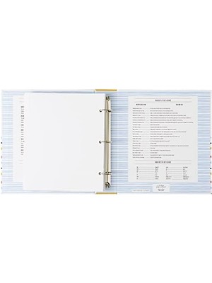 Aesco C.r. Gibson Bloom Cep Sayfası Kitap Klasörü, Tarif Dizin Kartları, 21,5 cm G x 23,7 cm U, Çok Renkli