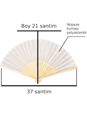 Aesco Ahşap Katlanır Yelpaze El Yelpazesi Çok Amaçlı Yelpaze