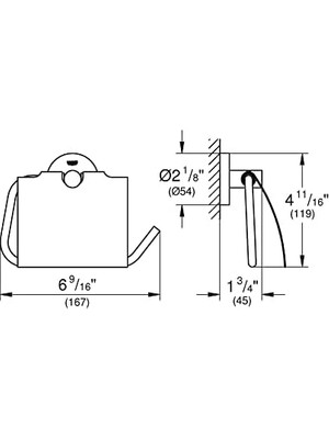Aesco Start Kapaklı Tuvalet Kağıtlığı | Duş / Banyo Aksesuarları | Krom | 41179000