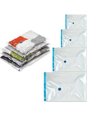 Aesco 4'lü Vakumlu Hurç Seti 120X100 100X80 80X60 70X50 Sıvı Geçirmez Küf Toz Haşere Koku Yapmaz Yorgan Yastık Kıyafet Xxl Büyük Orta Küçük Boy