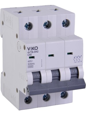 Aesco 4VTB-3C40 Otomatik Sigorta 4,5ka C Tipi 3 Kutup 40A