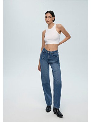 Mavi Sky Classic Denim Kadın Jean Pantolon 1010627-87211 Straight Fit 5 Cepli Pamuklu Model