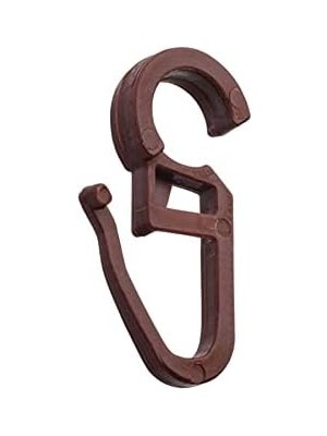 Aesco Rustik Perde Klipsi Perde Kancası 25 Adet Kahverengi