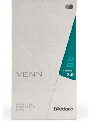 D'addario VBB0120G2 Venn G2 Sentetik Bb Klarnet Kamışı No: 2.0 (Başlangıç/eğitim) - Tekli Paket | Kolay Ses Üretimi, Sentetik Dayanıklılık ve Anında Tepki