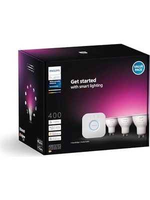 Aesco 4.2W GU10 Renkli Spot Akıllı Ampul 3'lü Başlangıç Seti