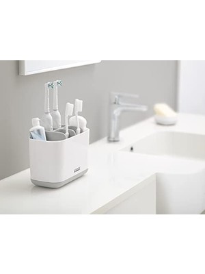 Aesco 70510 Easy-Store Büyük Diş Fırçalık, Beyaz/gri