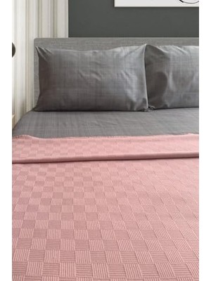 Aesco Tek Kişilik Doğal Pamuk Pike Pudra, Dört Mevsim Pike, 160X240 Cm, 1025 gr