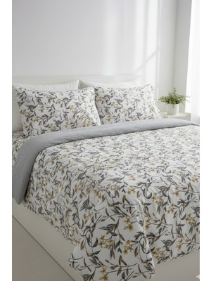 Laliva Kır Çiçeği Çift Kişilik Çarşafı Lastikli-Pamuk Nevresim Takımı-
