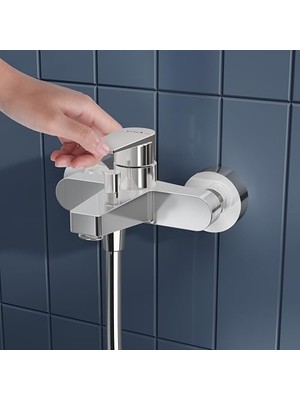 Aesco Shift T30 A43690 Banyo Bataryası, Krom