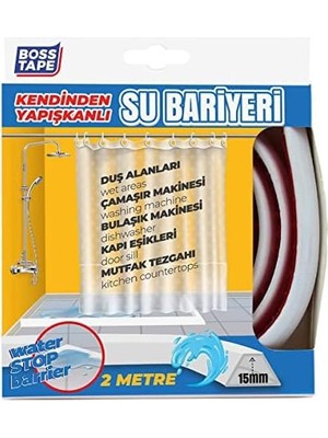 Aesco Duş, Kapı Eşiği, Mutfak Tezgahı Etrafı Su Kesici Bariyer - 2 Metre