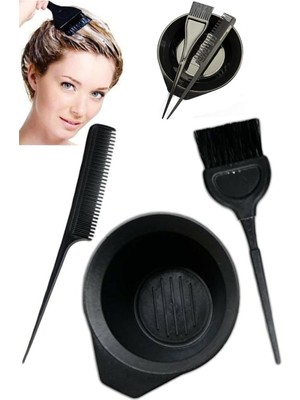 Aesco İP-123 Evde Bakım 3 Lü Saç Boyama Seti Boya Fırçası + Krepe Tarak 1650