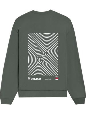 The Lucid Lab Circuit De Monaco Artwork  Oversize Sweatshirt - Antrasit