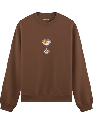 The Lucid Lab Aperitivo Oversize Sweatshirt - Kahverengi