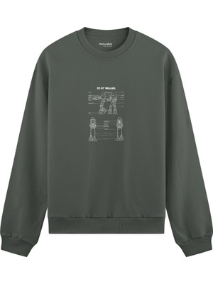 The Lucid Lab At-At Walker Oversize Sweatshirt - Antrasit