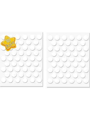 mobilyap 100 Adet - Lake Beyaz Yapışkanlı Yapıştırma Vida Tapası Tıpası 14 mm Vida Kapatıcı Kapağı