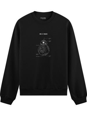 The Lucid Lab Bb-8  Oversize Sweatshirt - Siyah