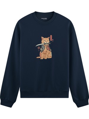 The Lucid Lab Catana  Oversize Sweatshirt - Lacivert