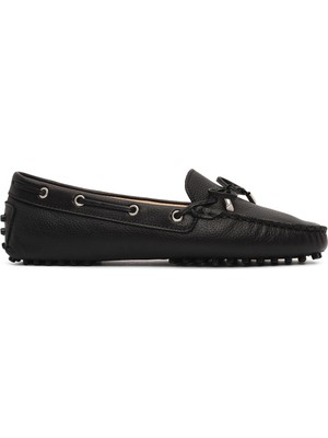 Derimod Kadın Siyah Deri Loafer 26PFD2903FT