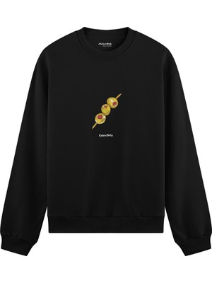 The Lucid Lab Extra Dirty  Oversize Sweatshirt - Siyah