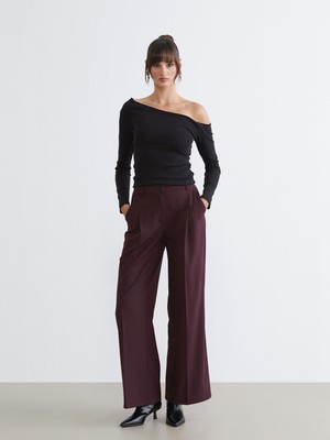 Lc Waikiki Yeni Sezon Loose Fit Geniş Paça Kadın Pileli Pantolon