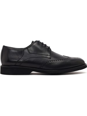 Derimod Erkek Siyah Bağcıklı Deri Casual Ayakkabı 26SFD670518