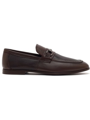 Derimod Erkek Kahverengi Tokalı Deri Casual Loafer 26SFD670918