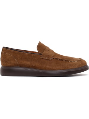 Derimod Erkek Vizon Kalın Tabanlı Süet Deri Loafer 26SFD790110