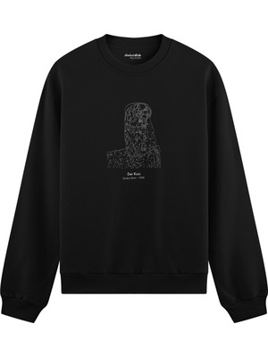 The Lucid Lab Der Kuss  Oversize Sweatshirt - Siyah