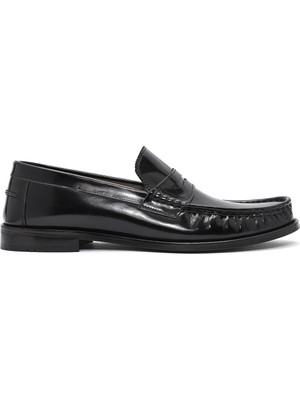 Derimod Erkek Siyah Deri Klasik Loafer 26SFD601722