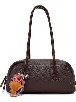 Derimod Kadın Kahverengi Aksesuarlı Kol Çantası 26PBD2723FT