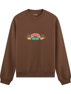 The Lucid Lab Central Perk / Friends  Oversize Sweatshirt - Kahverengi