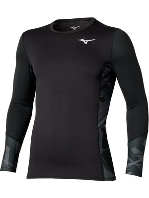 Mizuno Virtual Body G5 Crew Neck Erkek Termal Içlik Siyah