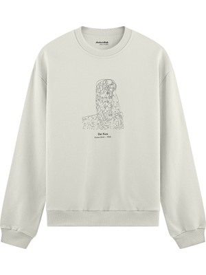 The Lucid Lab Der Kuss  Oversize Sweatshirt - Beyaz