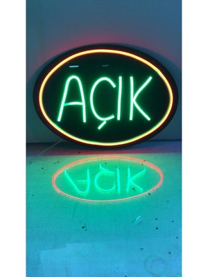 Neon Açık Yazısı Eczane, Market , Kafe, Restoran Kapıları Için 30X20CM
