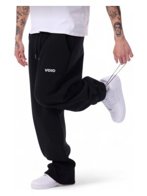 Unisex Eşofman Altı Kışlık Orginal Siyah Voıd Oversize
