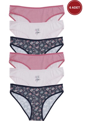 Koza İç Giyim Kadın 6'lı Pamuklu Basic Külot