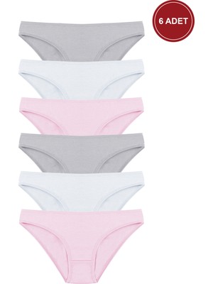 Koza İç Giyim Kadın 6'lı Pamuklu Basic Külot