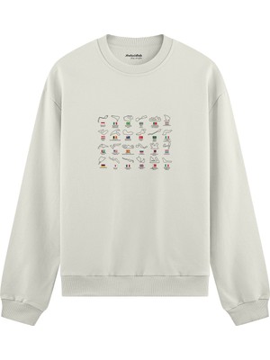 The Lucid Lab All Tracks / Formula 1 Pistleri Oversize Sweatshirt - Beyaz