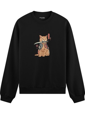 The Lucid Lab Catana  Oversize Sweatshirt - Siyah