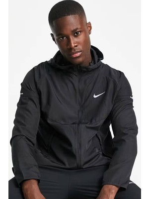 Nike Miler Running Full Zip Jacket Erkek Spor Ceket Siyah