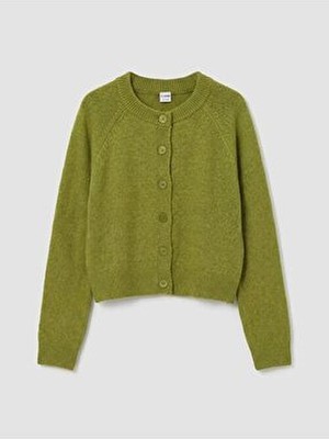 LC Waikiki Lcw Kids Bisiklet Yaka Kız Çocuk Triko Hırka