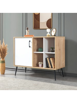 EVMO Home 4111 Şile 100 cm Konsol Beyaz - Safir