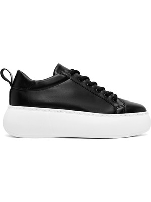 Derimod Kadın Siyah Bağcıklı Kalın Tabanlı Sneaker 26PFE22036F