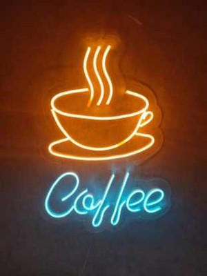 Coffee Neon LED Tabela Neon Dekoratif Duvar Aydınlatması