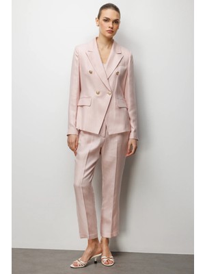 Ekol Süs Metal Düğmeli Dar Paça Pantolon  1032